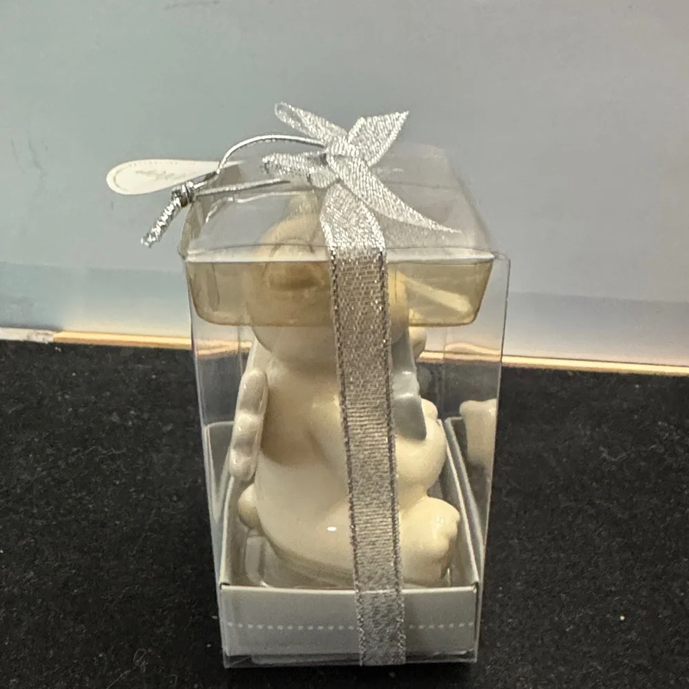 Grasslands Road October Bear Angel w/Cross Baby Product, 3 1/4